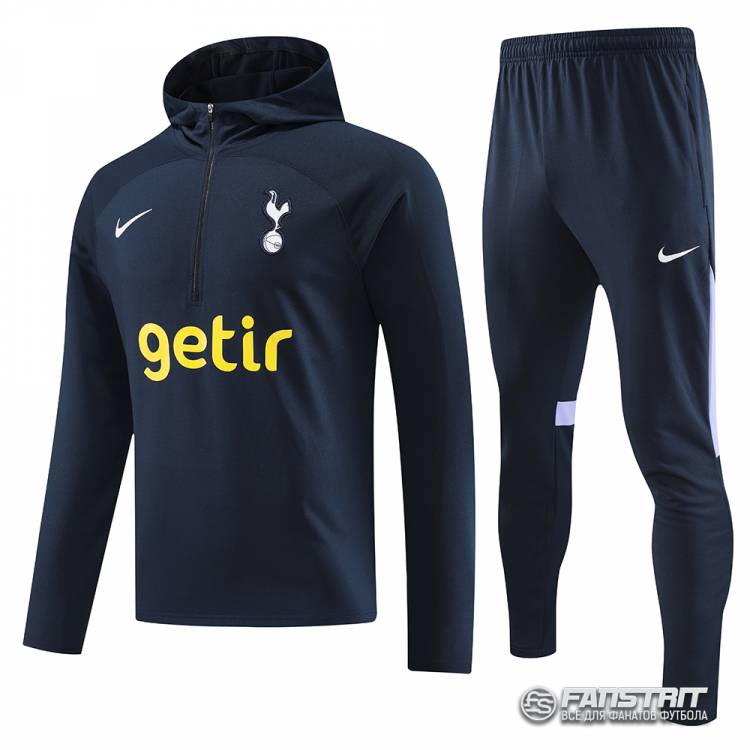 Спортивный костюм Tottenham Hotspur с капюшоном, темно-синий