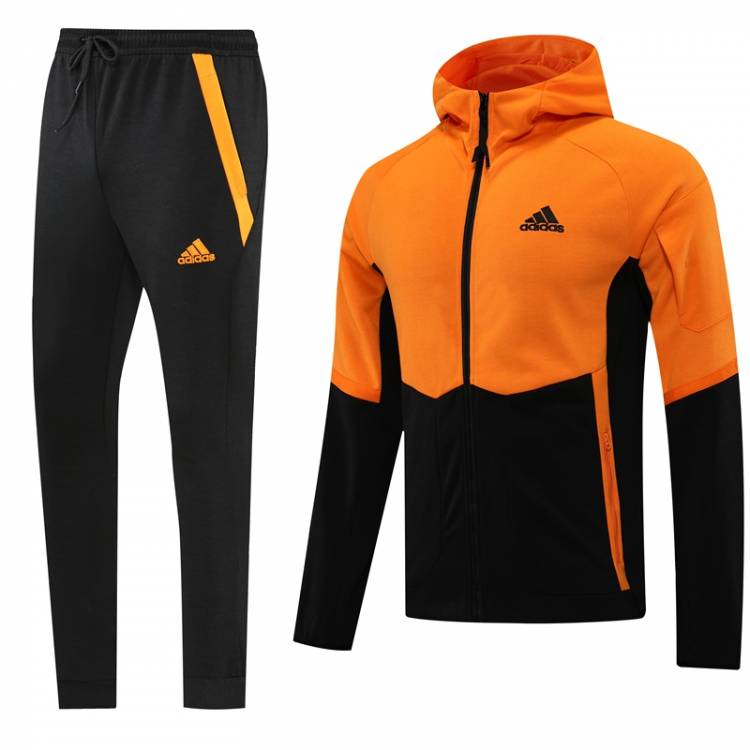 Спортивный костюм Adidas с капюшоном, оранжевый