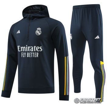 Спортивный костюм REAL MADRID с капюшоном, темно-синий