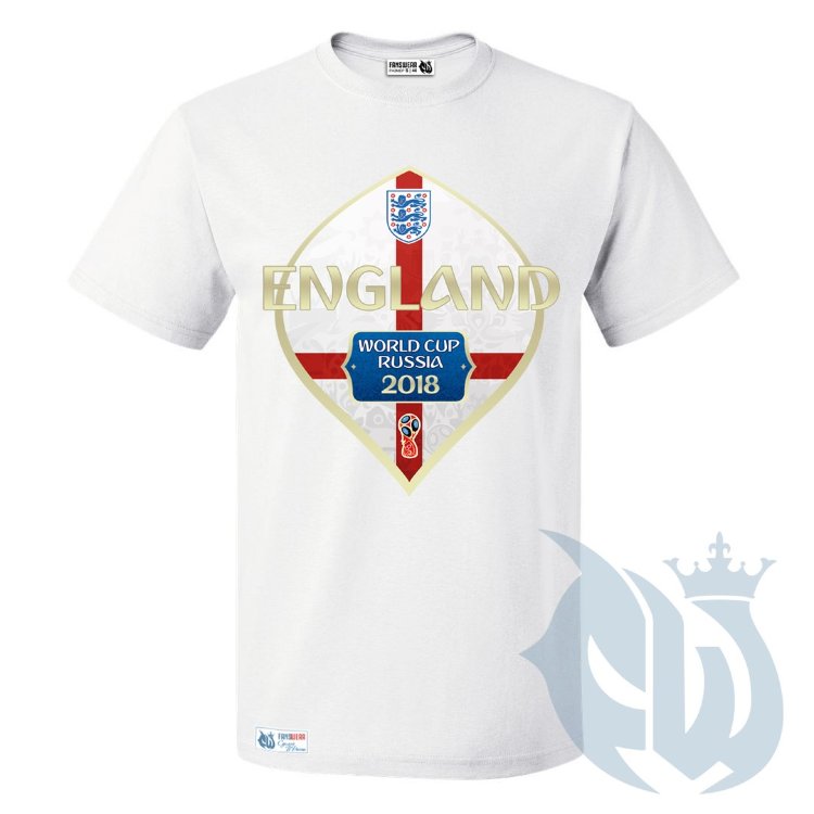 Фанатская футболка ENGLAND WORLD CUP 2018 белая