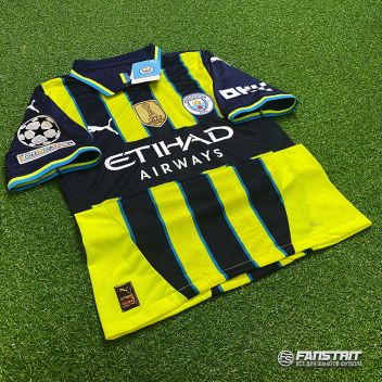 Футболка MANCHESTER CITY 24/25 AWAY | Игровая версия (SlimFit Pro) с патчем Клубных Чемпионов Мира