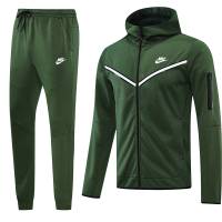 Спортивный костюм Nike с капюшоном, темно-зеленый