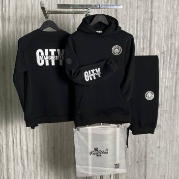 Теплая Капсульная коллекция MANCHESTER CITY "Black" | Хлопок Премиум